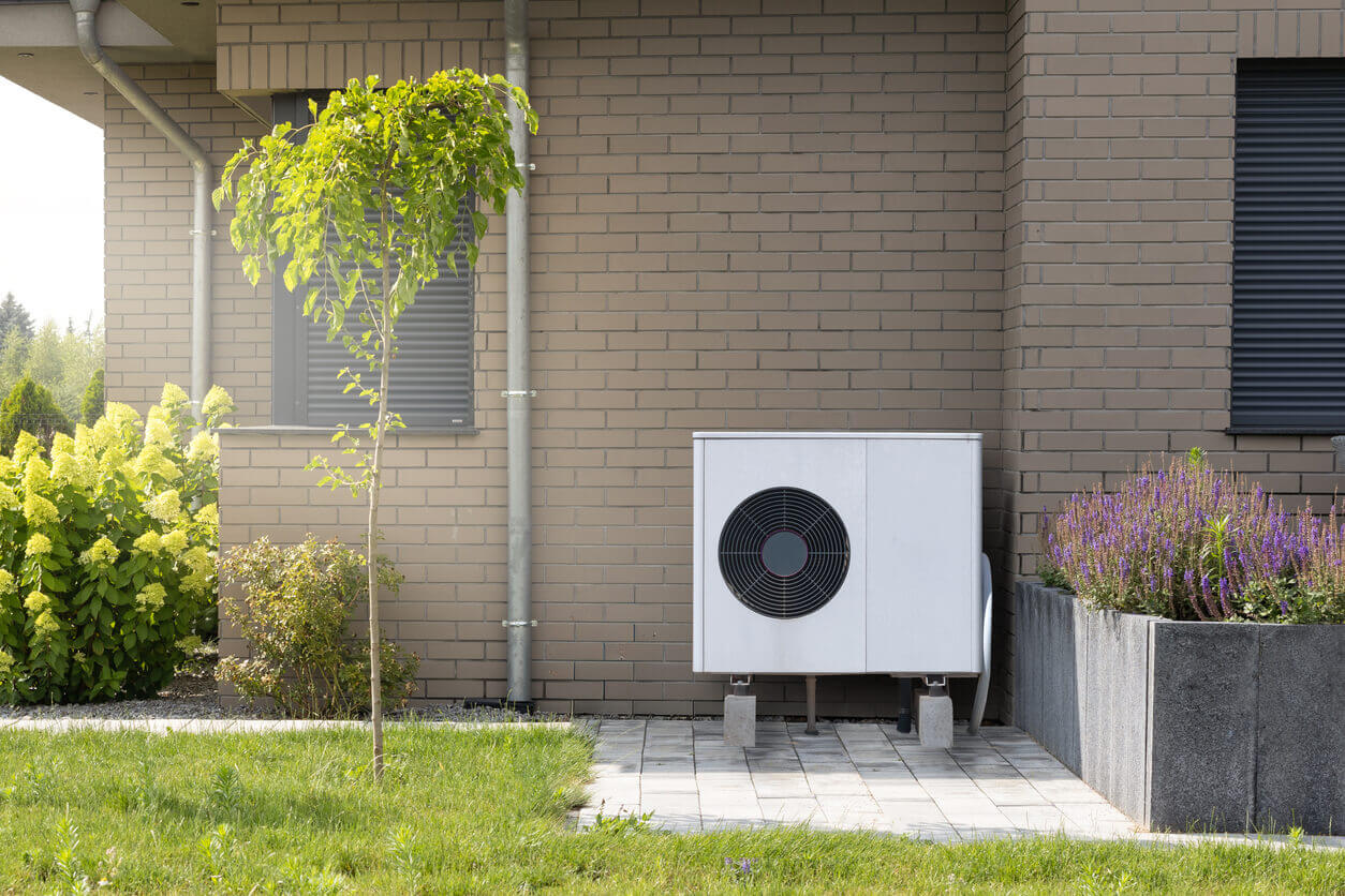Aussenheinheit Wärmepumpe Einfamilienhaus